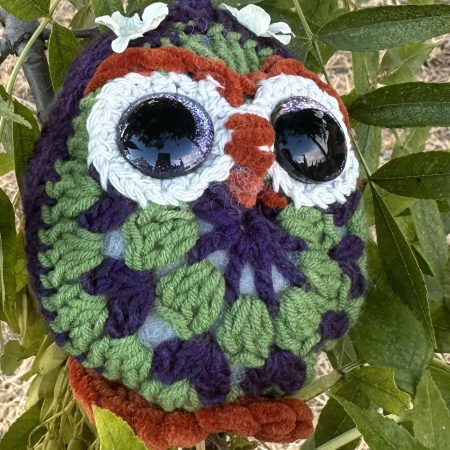 Hand crocheted owl