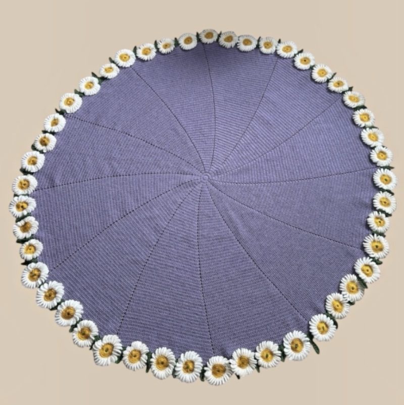 Handmade Crochet 2-in-1 Daisy Bouquet Circle Blanket Throw .ThatCrochetLadyUk