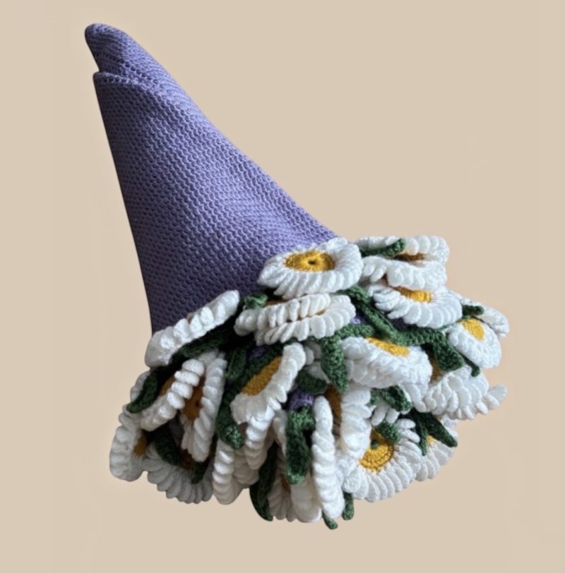 Handmade Crochet 2-in-1 Daisy Bouquet Circle Blanket Throw .ThatCrochetLadyUk