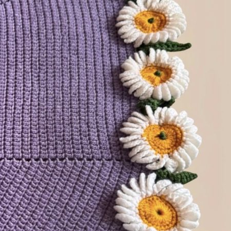 Handmade Crochet 2-in-1 Daisy Bouquet Circle Blanket Throw .ThatCrochetLadyUk