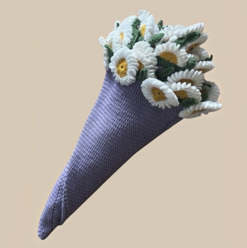 Handmade Crochet 2-in-1 Daisy Bouquet Circle Blanket Throw .ThatCrochetLadyUk