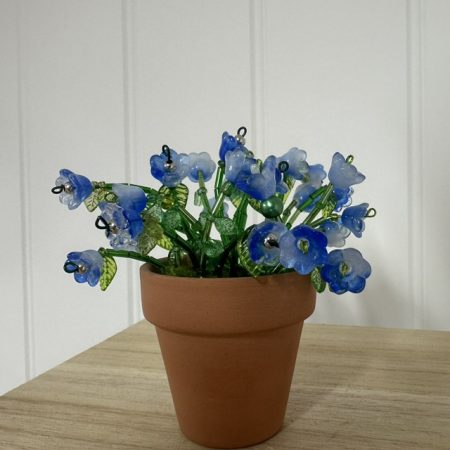 Beaded Blue Magnetic Terracotta Flowerpot