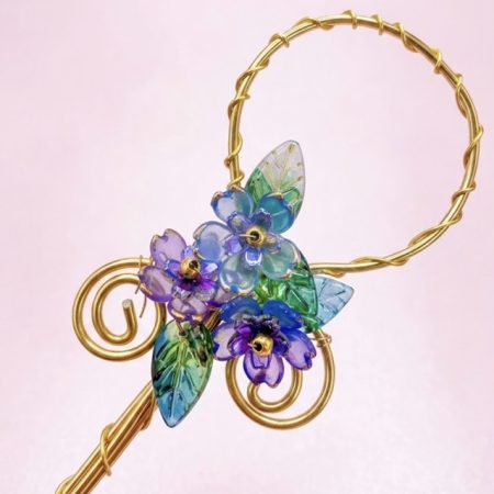 Handcrafted Floral Wire Bubble Wand
