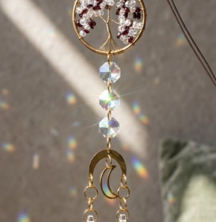 Celestial Tree of Life Crystal Suncatcher
