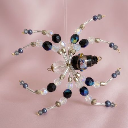Midnight Opal Beaded Spider
