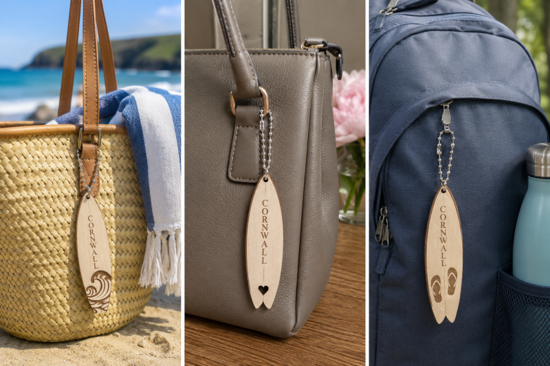 Cornwall Surfboard Bag Charm