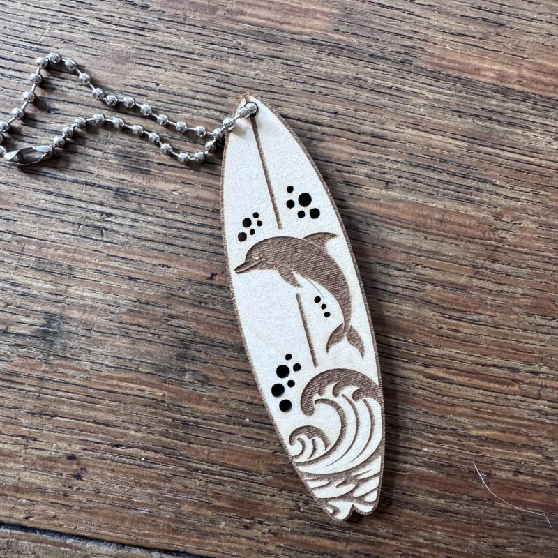 Wooden Surfboard Bag Charm – Beach, Summer & Coastal Designs