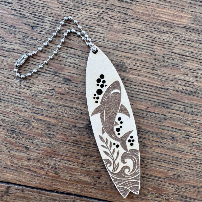 Wooden Surfboard Bag Charm – Beach, Summer & Coastal Designs