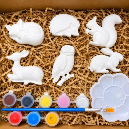 Paint Your Own Woodland Friends Plaster Kit 🎨🦉🦔