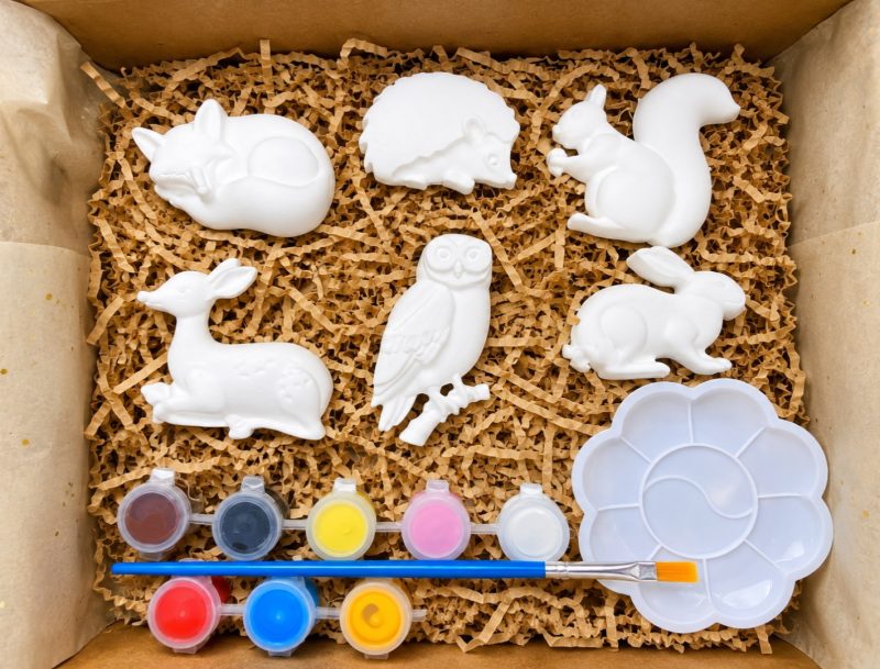 Paint Your Own Woodland Friends Plaster Kit 🎨🦉🦔