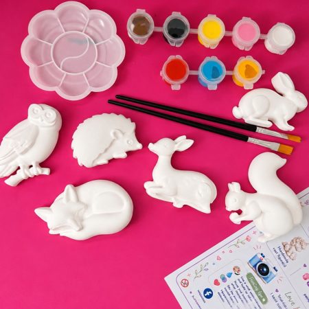Paint Your Own Woodland Friends Plaster Kit 🎨🦉🦔