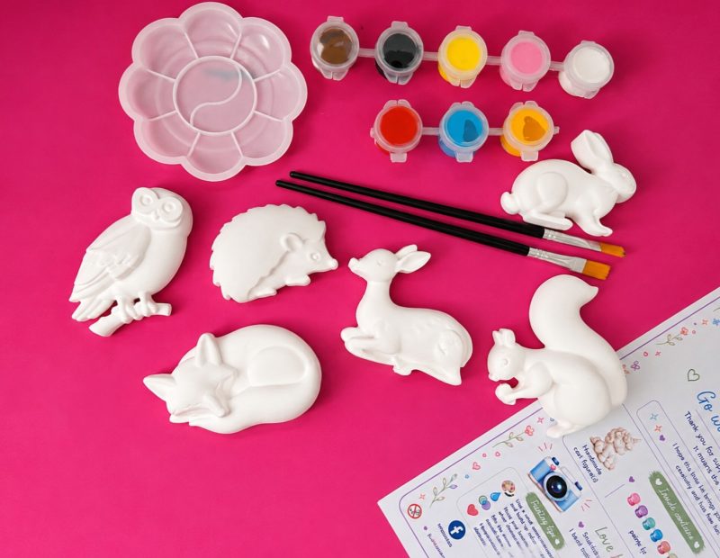 Paint Your Own Woodland Friends Plaster Kit 🎨🦉🦔
