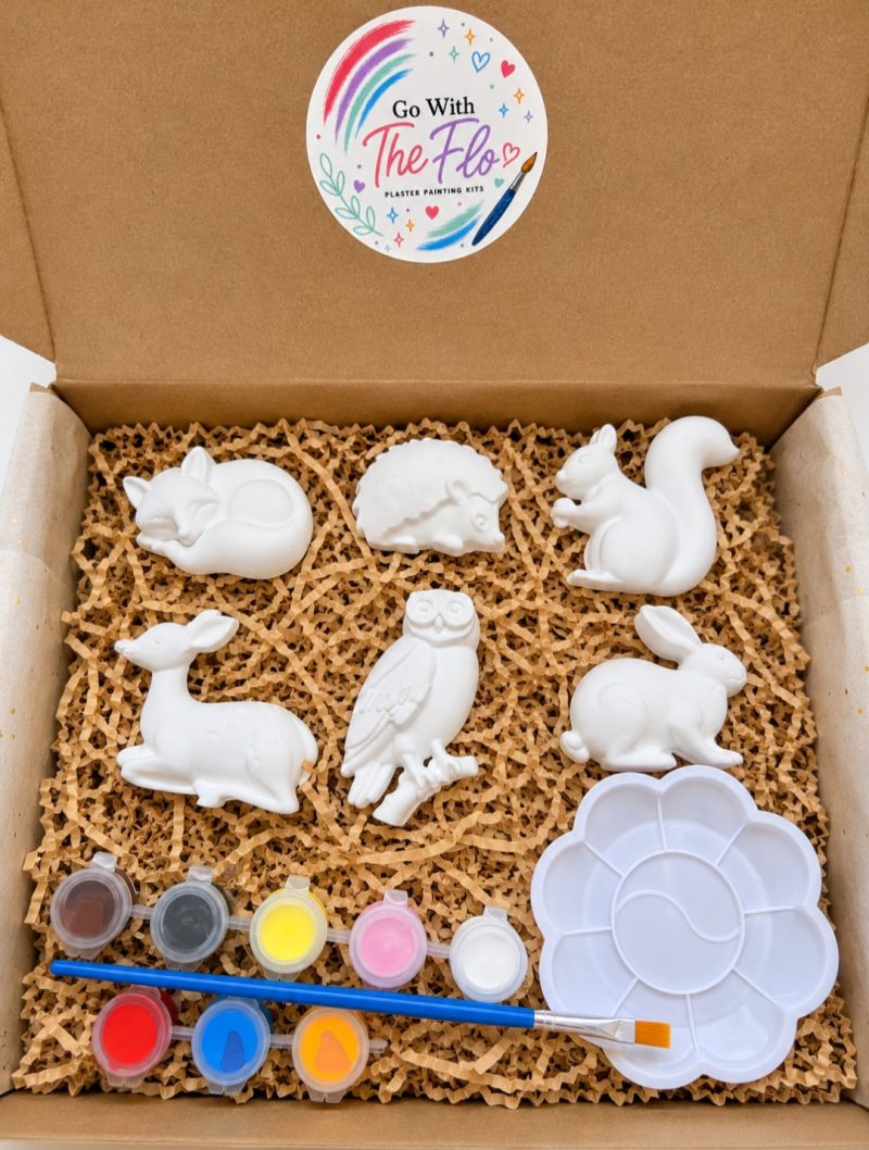 Paint Your Own Woodland Friends Plaster Kit 🎨🦉🦔