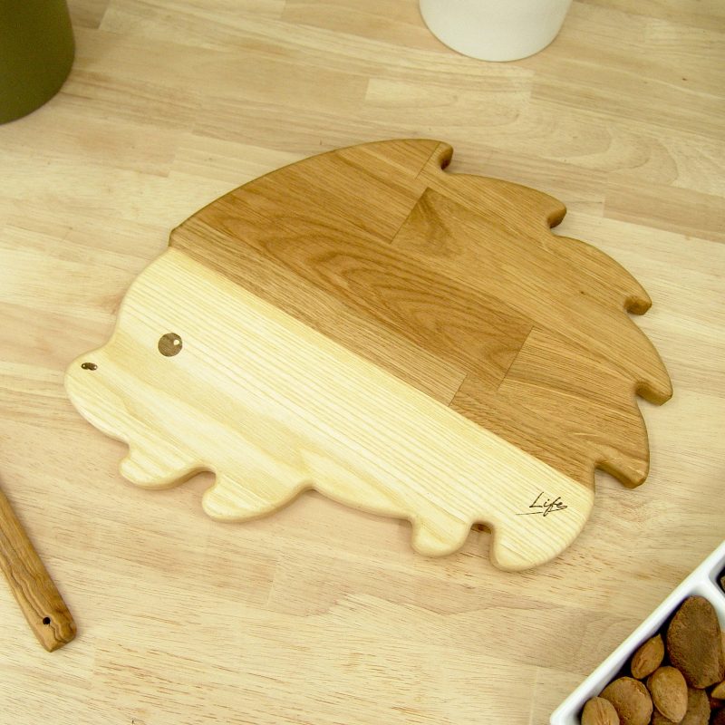 Hedgehog Chopping Board - Oak & Ash Hand Made