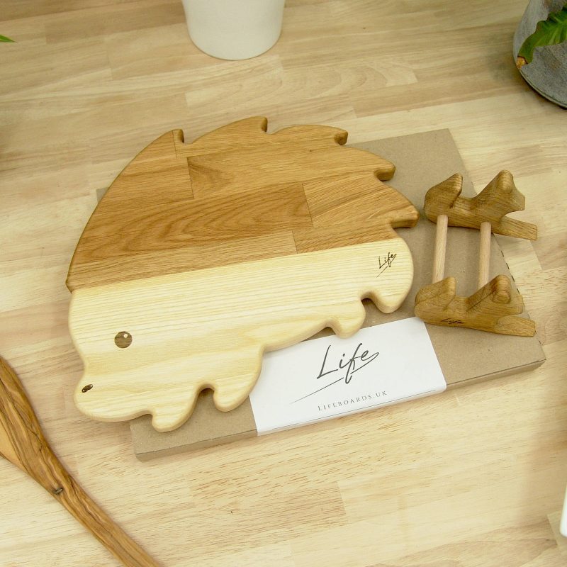 Hedgehog Chopping Board - Oak & Ash Hand Made