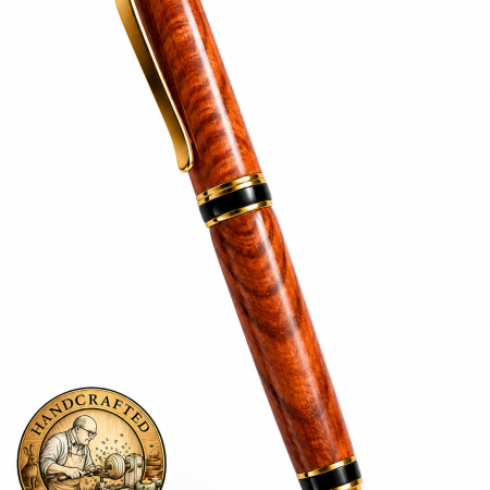 Cigar pen with Xylia hardwood. Black refill.