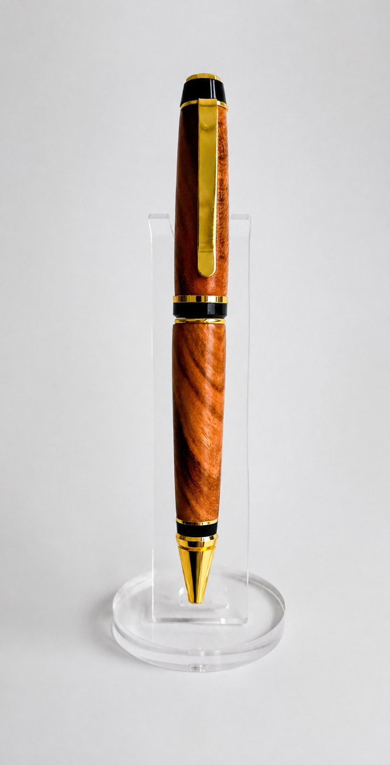 Cigar pen with Xylia hardwood. Black refill.