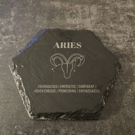 Zodiac Etched Slate Coasters