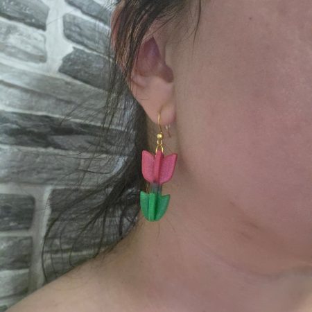 Polymer Clay Earrings Tulip 🌷