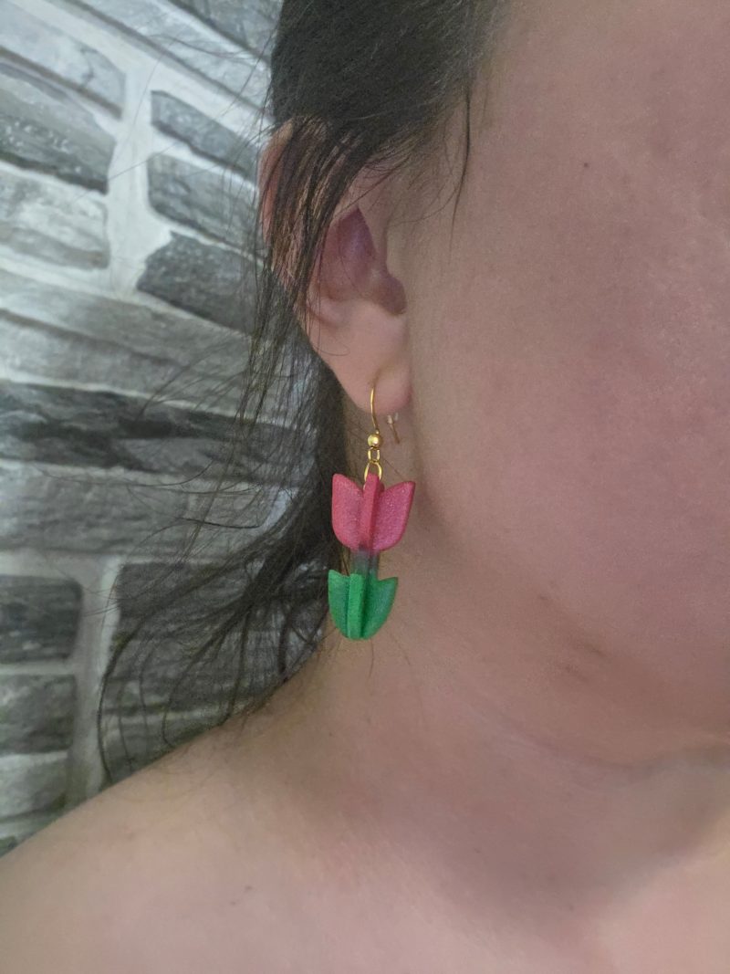 Polymer Clay Earrings Tulip 🌷
