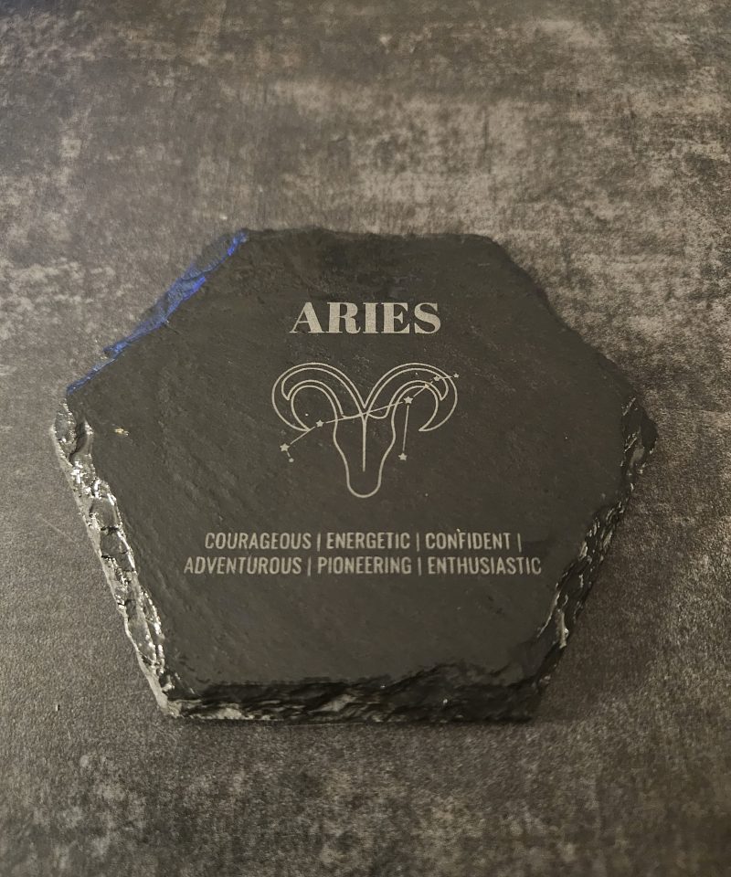 Zodiac Etched Slate Coasters