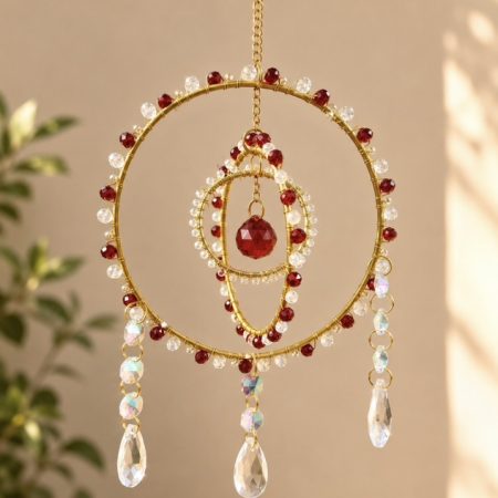 Crimson Orbital Suncatcher