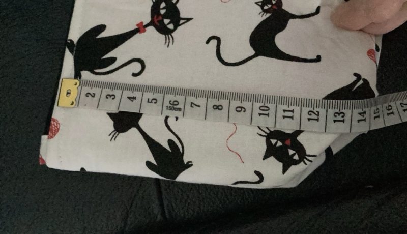 Medium Size Make Up Bag/Pouch Lined Zipped featuring Quirky Black Cat on a White Background