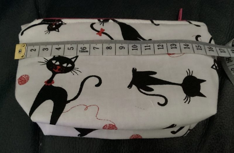 Cute Small Coin/Card Purse White Background Featuring Quirky Black Cats Zipped Lined
