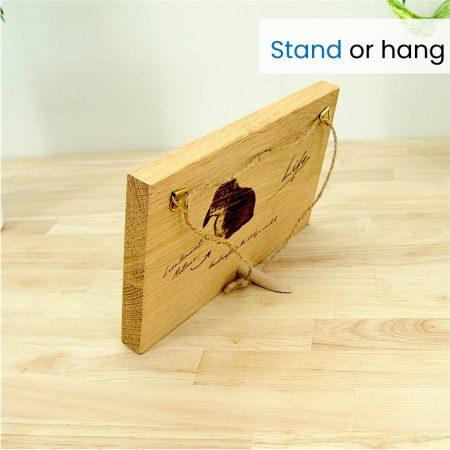 Solid Oak Personalised Sign 20cm Oiled - Custom Engraved