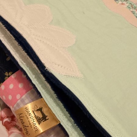 Handmade upcycled patchwork quilt/blanket