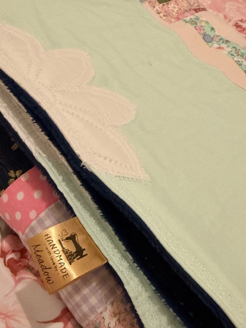 Handmade upcycled patchwork quilt/blanket
