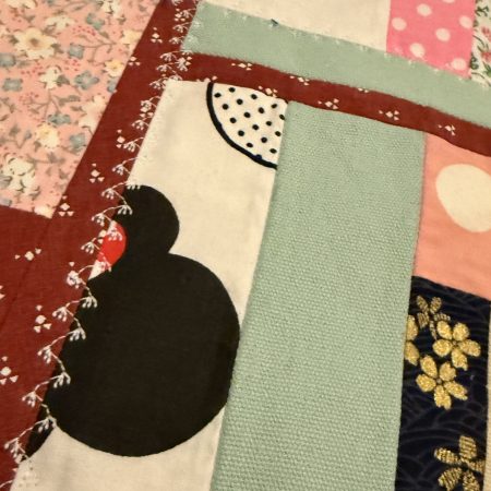 Handmade upcycled patchwork quilt/blanket
