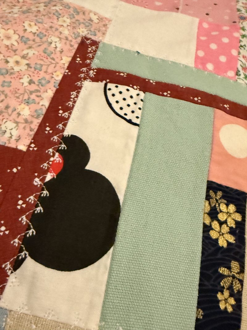 Handmade upcycled patchwork quilt/blanket