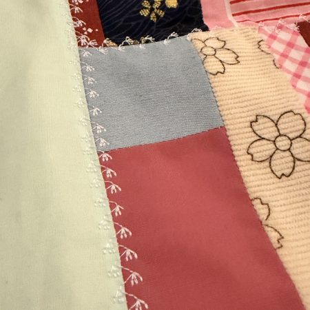 Handmade upcycled patchwork quilt/blanket