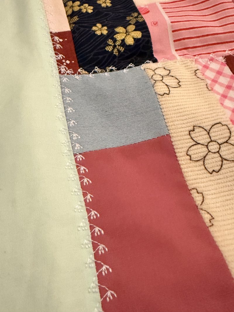 Handmade upcycled patchwork quilt/blanket