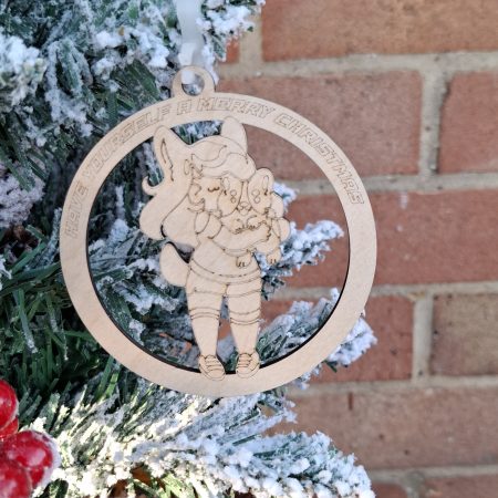 6 x Aphmau Christmas Tree Hanging Decorations, Wooden Tree Ornament,
