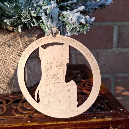 6 x Aphmau Christmas Tree Hanging Decorations, Wooden Tree Ornament,