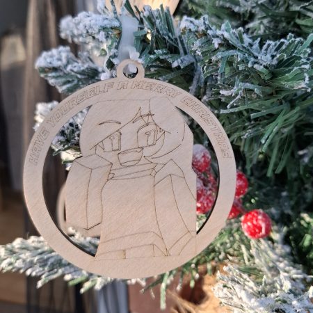 6 x Aphmau Christmas Tree Hanging Decorations, Wooden Tree Ornament,