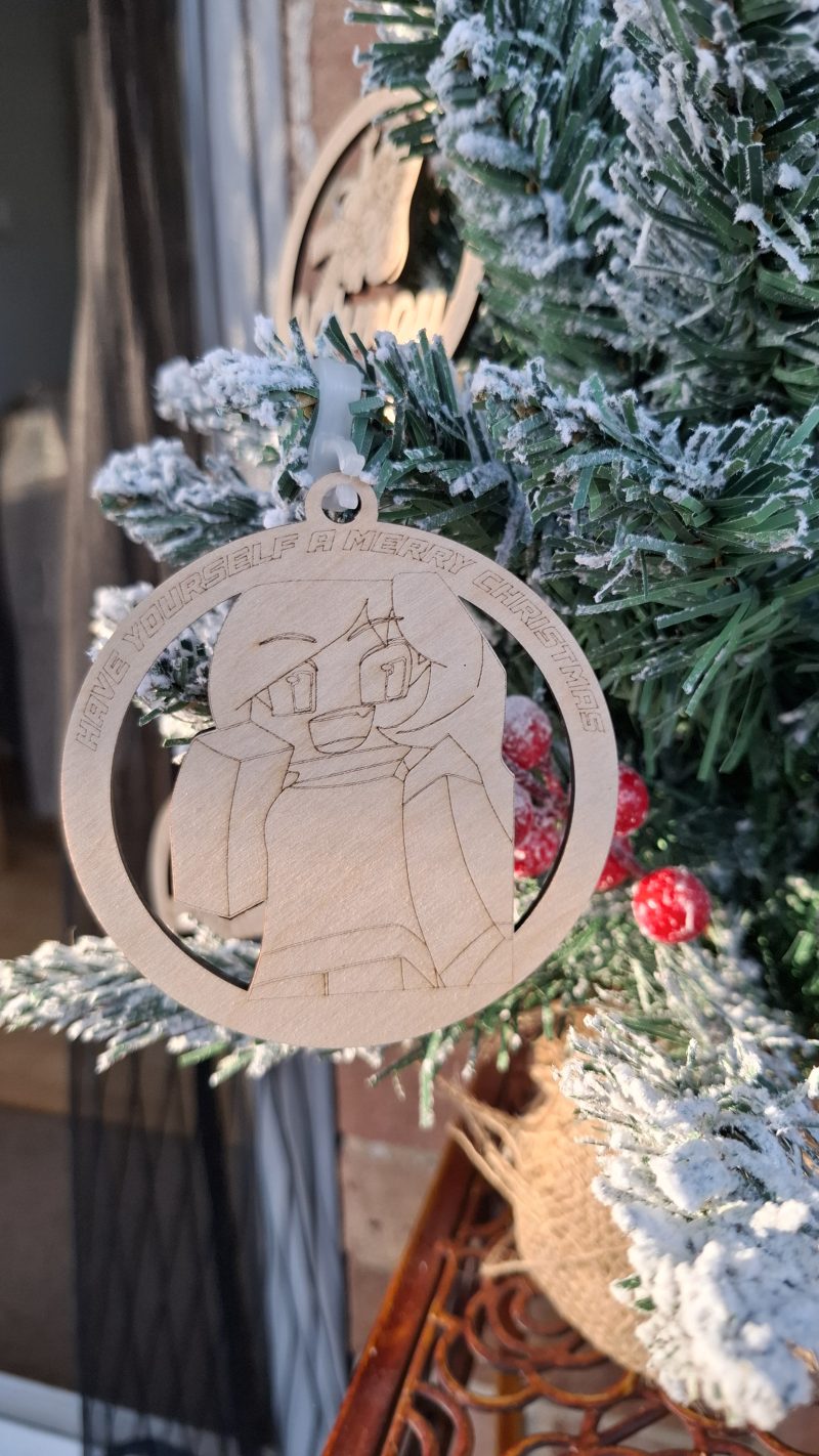 6 x Aphmau Christmas Tree Hanging Decorations, Wooden Tree Ornament,