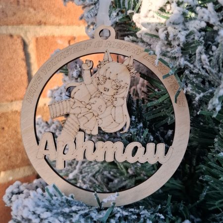 6 x Aphmau Christmas Tree Hanging Decorations, Wooden Tree Ornament,
