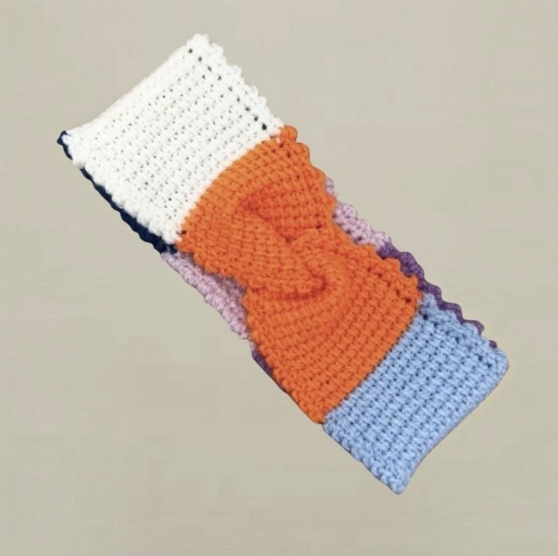 Handmade Colour Block Crochet Headband and Twisted Ear Warmer