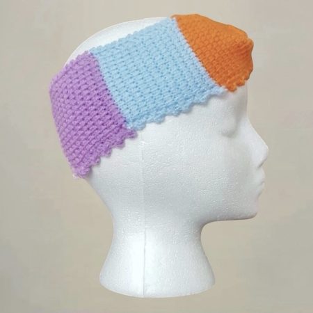 Handmade Colour Block Crochet Headband and Twisted Ear Warmer