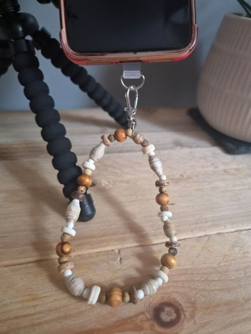 The Driftwood and Cream Phone Strap