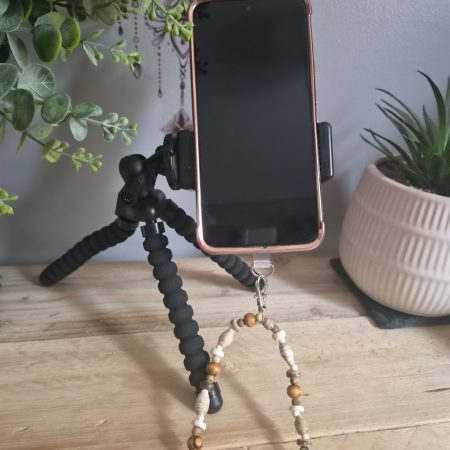 The Driftwood and Cream Phone Strap