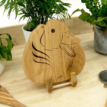Handmade Oak Duck Chopping Board – Wooden Serving Board, Made in Wales