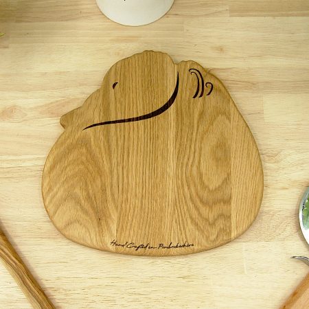 Handmade Oak Duck Chopping Board – Wooden Serving Board, Made in Wales