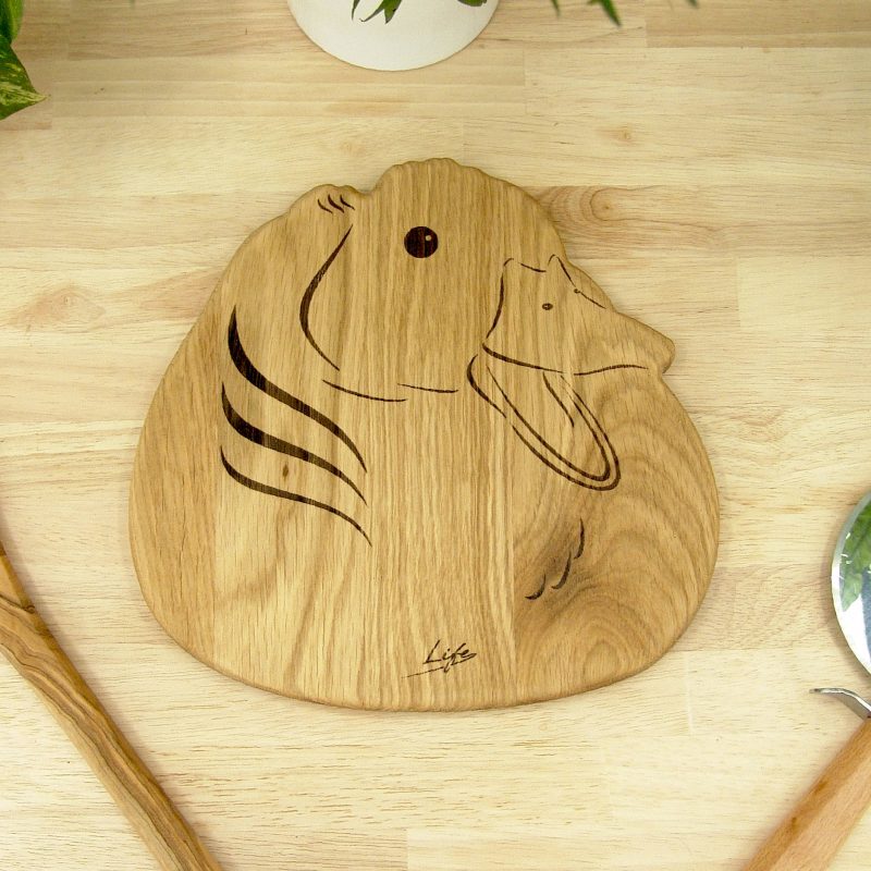 Handmade Oak Duck Chopping Board – Wooden Serving Board, Made in Wales