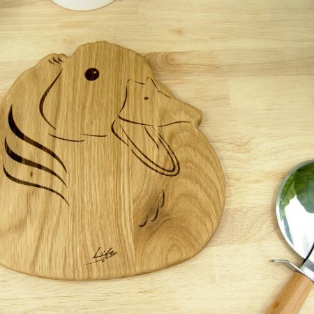 Handmade Oak Duck Chopping Board – Wooden Serving Board, Made in Wales