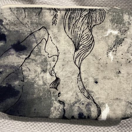 Fabric Dye Print Lined Make Up Bag/Pencil Case/Travel Bag