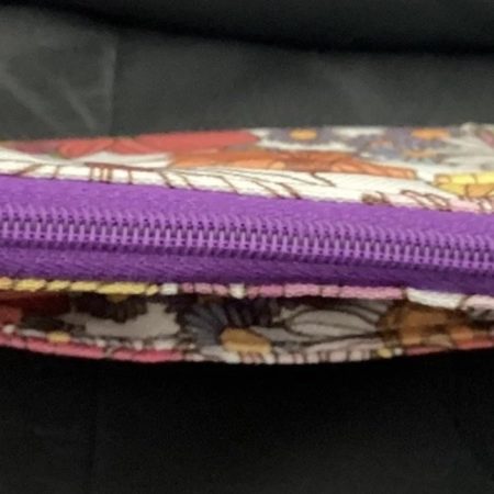 Beautiful Floral Fabric Zipped Coin/Card Purse with Matching Lining